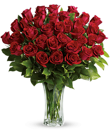 Three Dozen Red Roses. Same day delivery  to Castro Valley California.