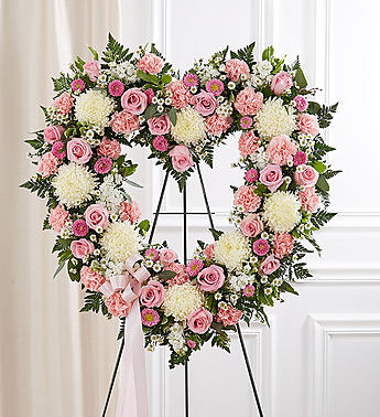 Always Remember™ Floral Heart Tribute- Pink
