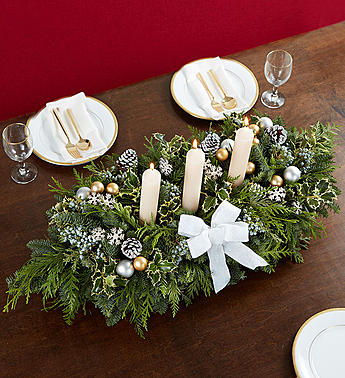 Magnificent Holiday White Centerpiece